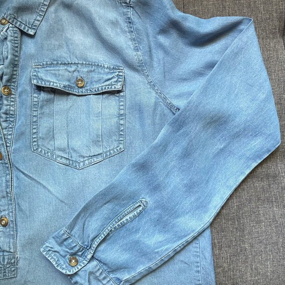 Abercrombie & Fitch Long Shirt Women Denim Blue S - Picture 4 of 10